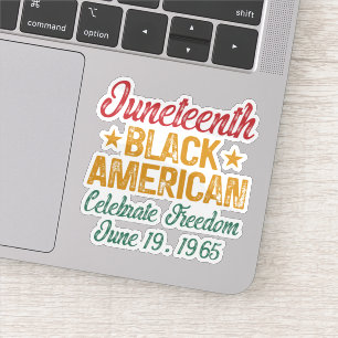 Jugendliche Coole schwarze Amerikaner feiern Freih Aufkleber