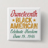 Jugendliche Coole schwarze Amerikaner feiern Freih Button (Vorderseite)
