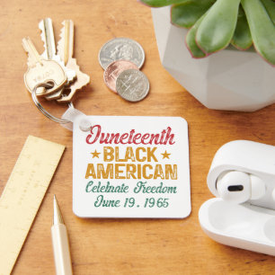 Jugendliche Coole schwarze Amerikaner feiern Freih Schlüsselanhänger