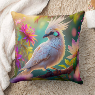 Jugendliche Crested Blush Feder Taube Fantasy Voge Kissen