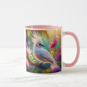 Jugendliche Crested Blush Feder Taube Fantasy Voge Tasse