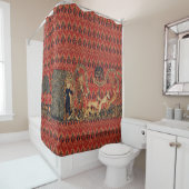 JUGENDLICHE, DIE JUGENDJAHRE HABEN, Tiere, Rote Fl Duschvorhang (Beispiel)