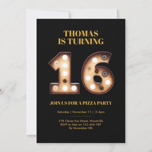 Jugendliche - Einladung zum 16. (Vorderseite)