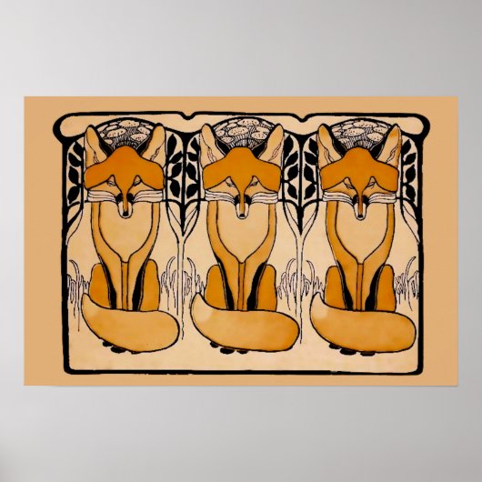 Jugendliche Füchse Poster (Vorne)