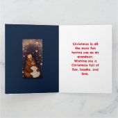 JUGENDLICHE IN BEAR GRANDSON CHRISTMAS CARD KARTE (Innenseite)