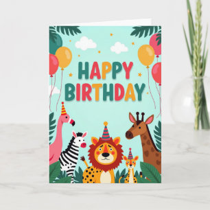 Jugendliche Savannen-Party-Karte Karte