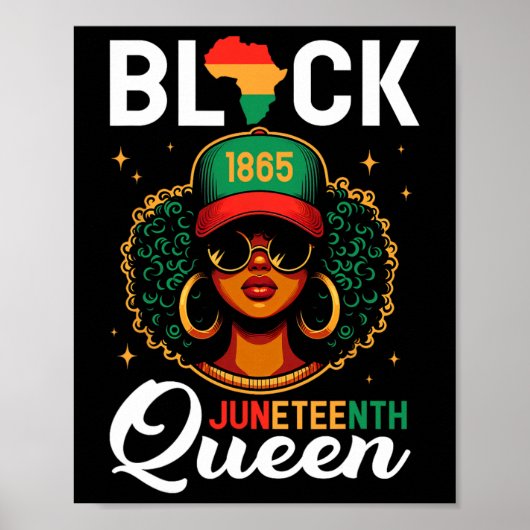 Jugendliche Shirts Women Black Queen African Ameri Poster (Vorne)