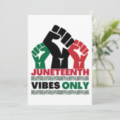 Jugendliche vibes only melanin Männer Frauen Kinde Einladung (Stehend Vorderseite)