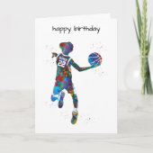 Jugendlicher Basketballspieler Karte (Vorderseite)