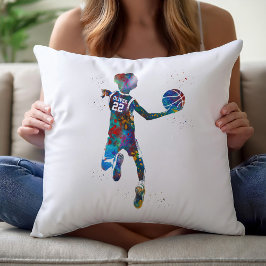 Jugendlicher Basketballspieler Kissen