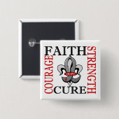 Jugendlicher Diabetes der Lilien-3 Button (Vorne & Hinten)