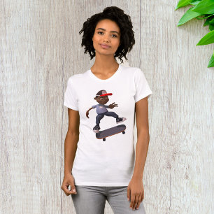 Jugendlicher fährt Skateboard Damen T-Shirt