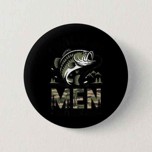 Jugendlicher Fischer von Menschen Christliches Ang Button (Vorderseite)