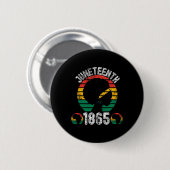 Jugendlicher mein Unabhängigkeitstag Schwarze Frau Button (Vorne & Hinten)