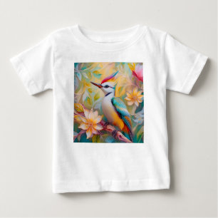 Jugendlicher Regenbogen-Specht-Fantasievogel Baby T-shirt
