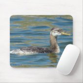 Jugendlicher rothalsiger Grebe B40 Mousepad (Mit Mouse)
