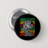 Jugendlicher Tag Proud Black King Afro Afric Button (Vorne & Hinten)