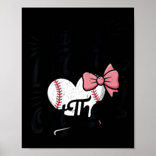 Jugendliches Mädchen Baseball Schwester Kleinkind Poster