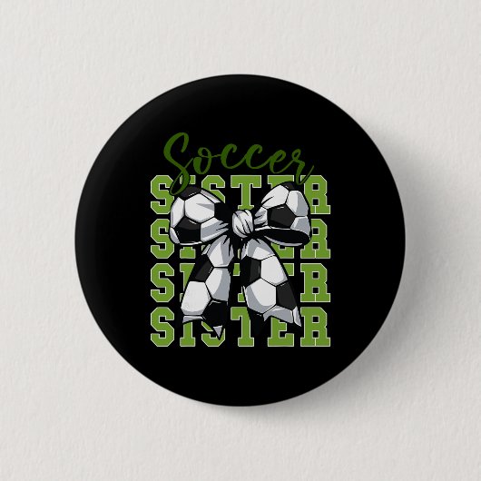 Jugendliches Mädchen Fußball Schwester Kokette Sch Button (Vorderseite)