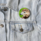 Jugendliches Rot angebundener Falke Button (Beispiel)