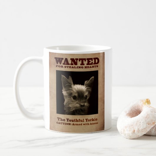 Jugendliches Yorkie_ Kaffeetasse (Mit Donut)