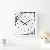 Jugendlilie Quadratische Wanduhr (Zuhause)