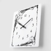 Jugendlilie Quadratische Wanduhr (Winkel)