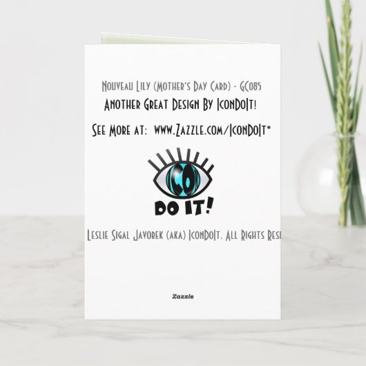 Jugendlily (Muttertagskarte) Karte (Rückseite)