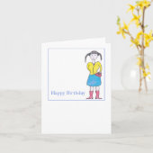 Jugendmädchen smart Geburtstagskarte Karte (Gelbe Blume)