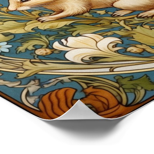 Jugendmaus und Blume Poster (Ecke)