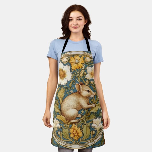 Jugendmaus und Blume Schürze (Getragen)