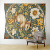 Jugendmaus und Blume Wandteppich (Beispiel (Horizontal))