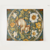 Jugendmaus und Blume Wandteppich (Vorderseite (Horizontal))