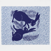 Jugendparadies Rabbits De Morgan und Morris Fleecedecke (Vorderseite (Horizontal))