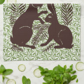 Jugendparadies Rabbits De Morgan und Morris Geschirrtuch (Gefaltet)