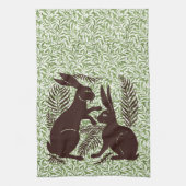 Jugendparadies Rabbits De Morgan und Morris Geschirrtuch (Vertikal)