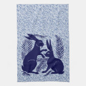 Jugendparadies Rabbits De Morgan und Morris Geschirrtuch (Vertikal)