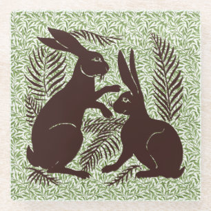 Jugendparadies Rabbits De Morgan und Morris Glasuntersetzer