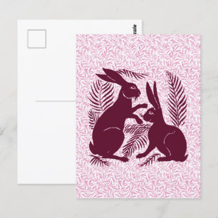 Jugendparadies Rabbits De Morgan und Morris Postkarte
