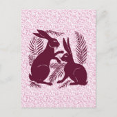 Jugendparadies Rabbits De Morgan und Morris Postkarte (Vorderseite)