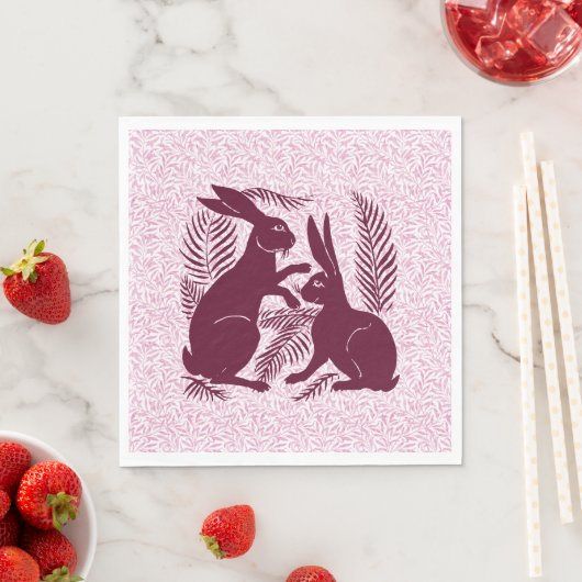 Jugendparadies Rabbits De Morgan und Morris Serviette (Beispiel)