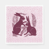 Jugendparadies Rabbits De Morgan und Morris Serviette (Vorderseite)