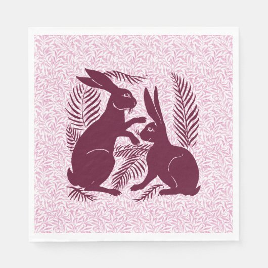 Jugendparadies Rabbits De Morgan und Morris Serviette (Vorderseite)