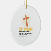 Jugendpastor, Funny Pastor Keramik Ornament (Rechts)