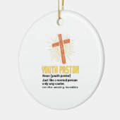 Jugendpastor, Funny Pastor Keramik Ornament (Links)