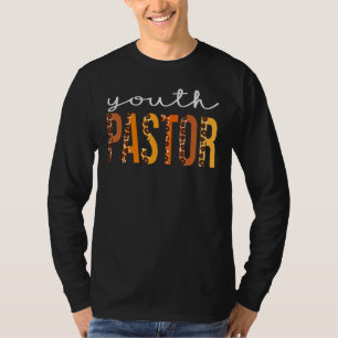 Jugendpastor Leopardengruppe Cute Fall Herbst Dank T-Shirt