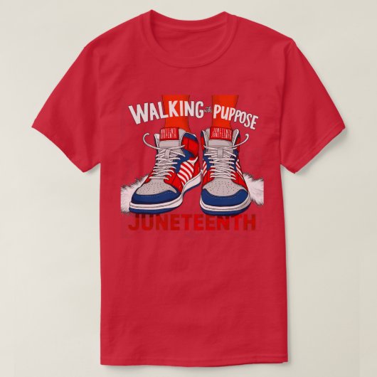 Jugendschuhe Steppin ins Juneteenth Walking mit P T-Shirt (Design vorne)