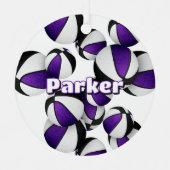 Jugendsportschuhe lila schwarze Basketball Ornament Aus Metall (Vorderseite)