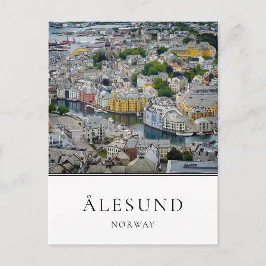 Jugendstadt Alesund in Norwegen Postkarte (Vorderseite)
