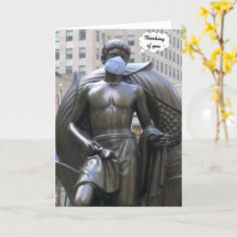 Jugendstatue, Denken Sie an Sie - Fotokarte Karte